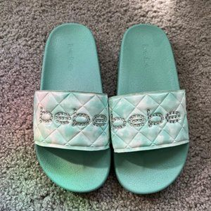 Bebe Rhinestone Slides Worn Once